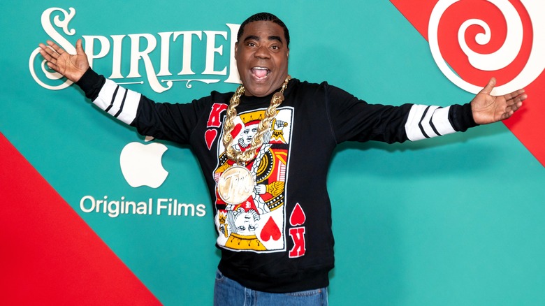 Actor and comedian Tracy Morgan posing on red carpet