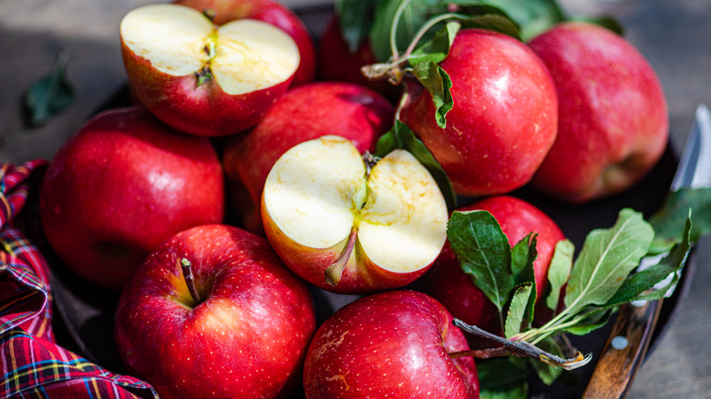 basket of red apples