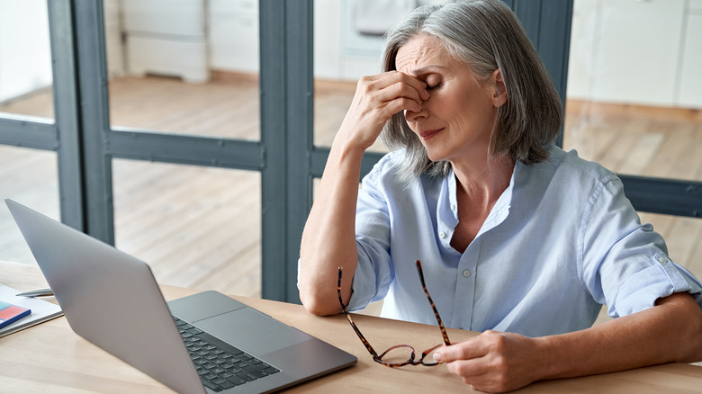 tired older woman