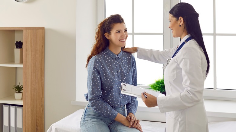 Woman visiting a doctor