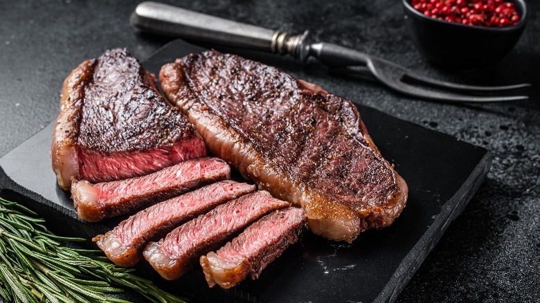 sliced grilled steak