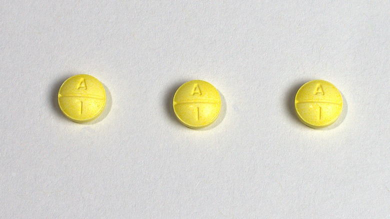 Methotrexate tablets lined up