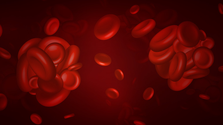 Animated picture of blood clot