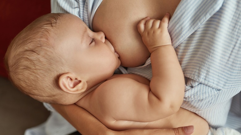 Mother breastfeeding her baby