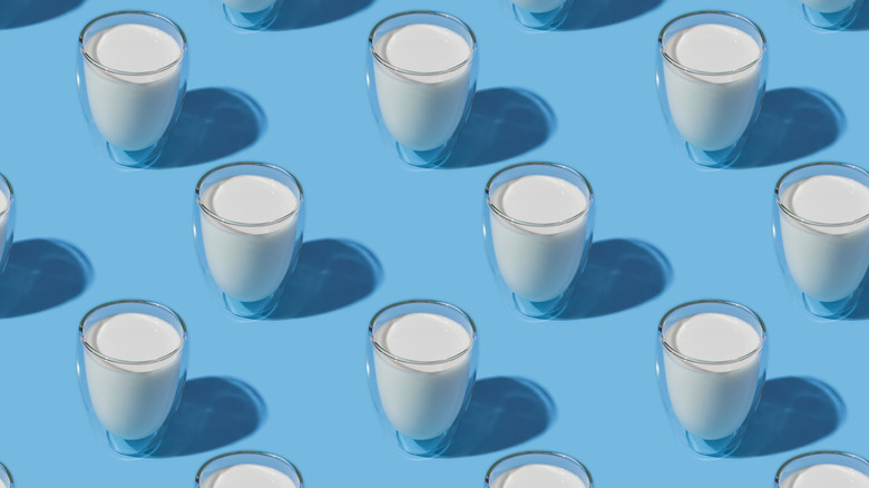 glasses of milk