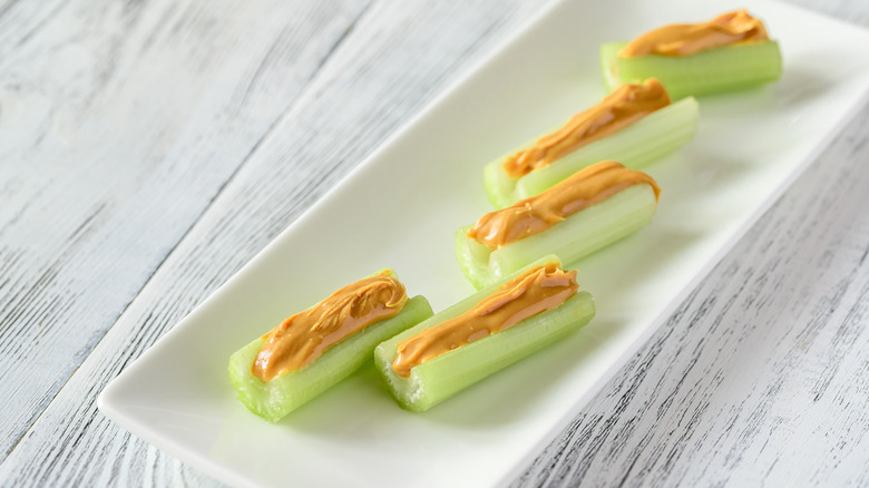 celery and peanut butter