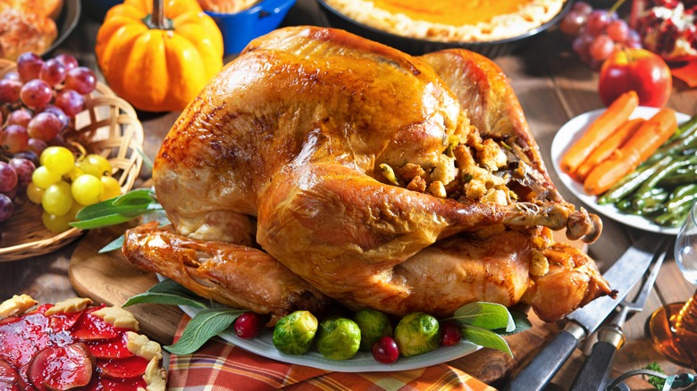 turkey dinner tablescape