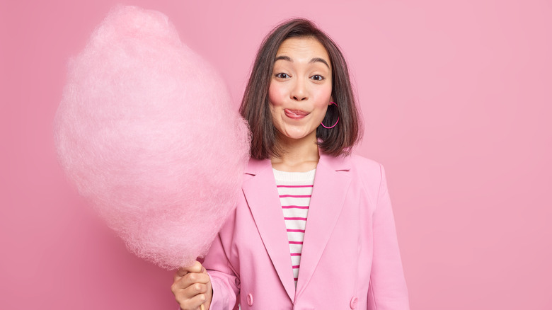 girl with cotton candy