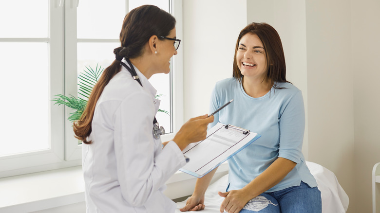 young woman at doctor office