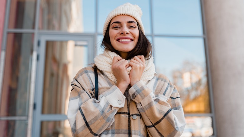 woman in winter clothes