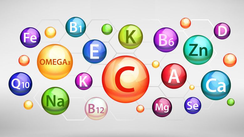 Bubbles with vitamins and minerals