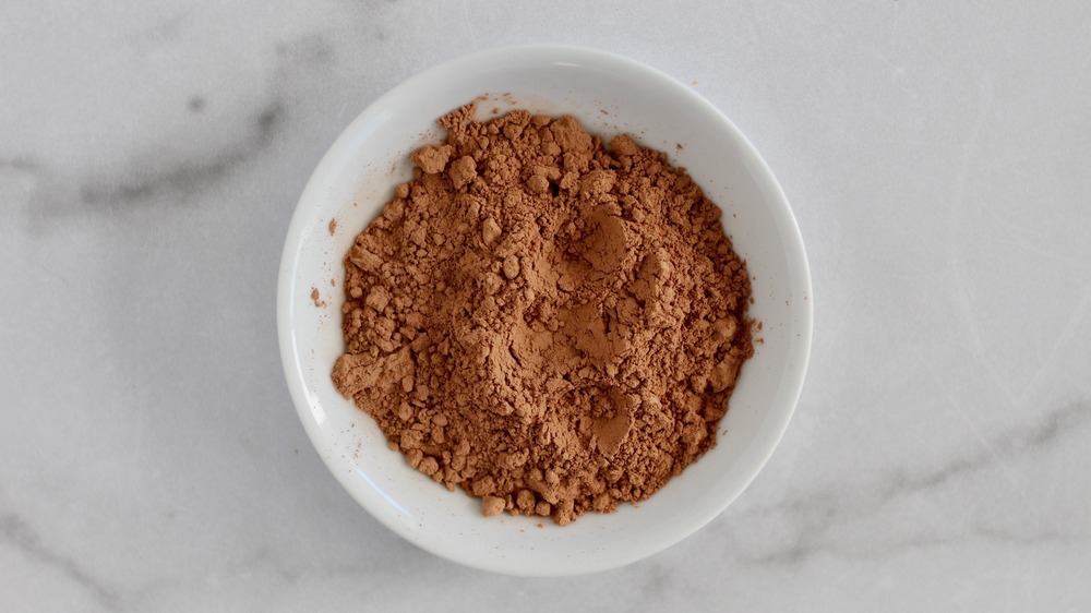 cocoa powder in small bowl