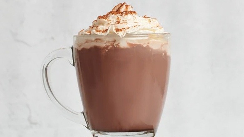 A hot cocoa with cream