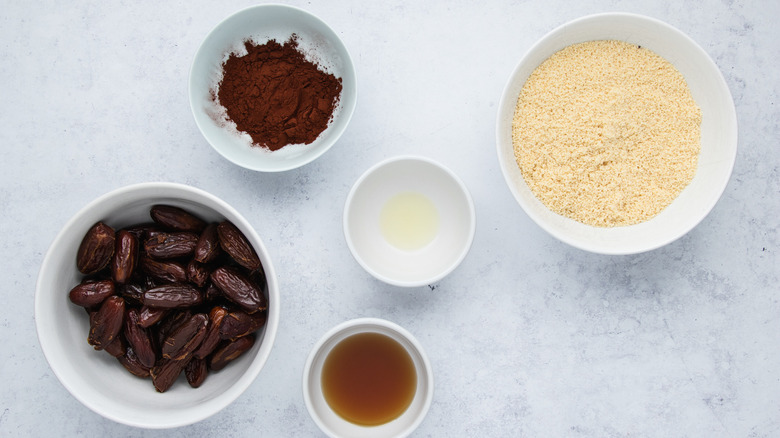 ingredients for chocolate orange energy bites