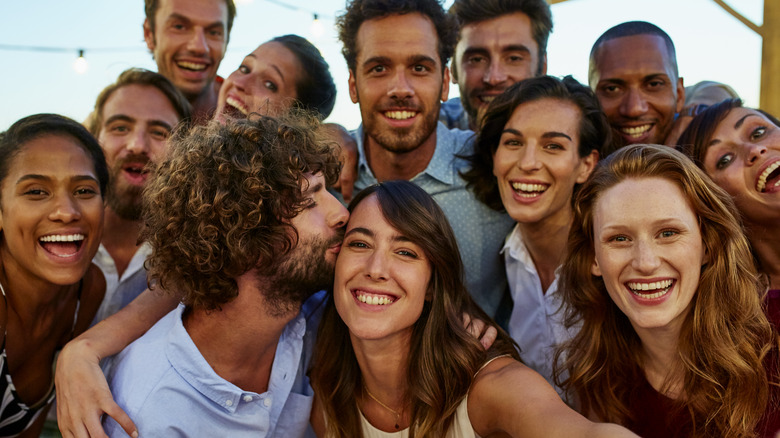 group of friends smiling