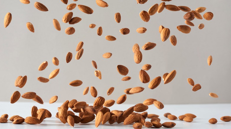 falling almonds