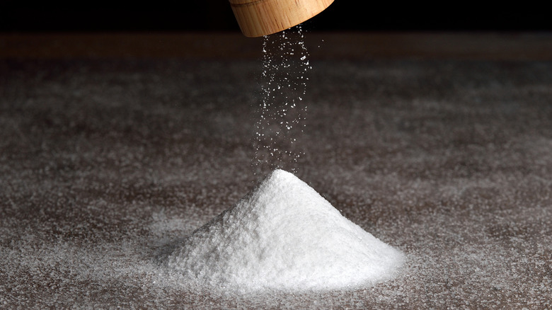 mound of salt from grinder