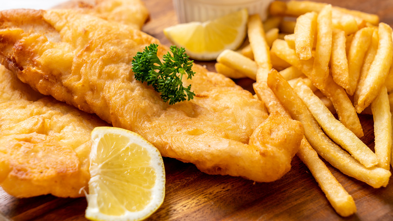 Fried fish and potatoes