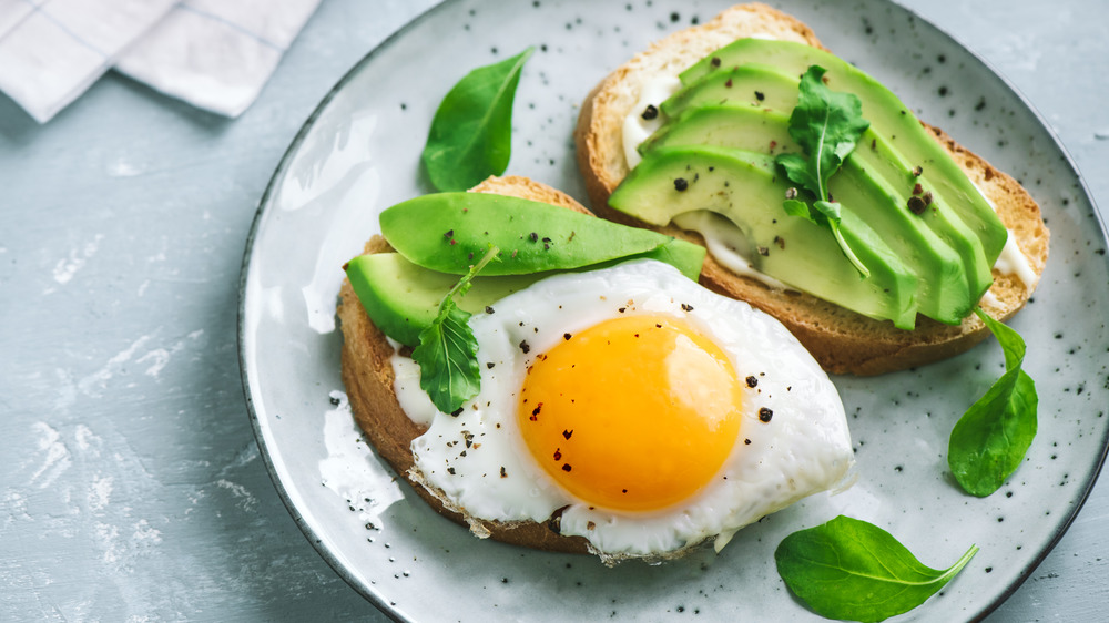 avocado and egg on toast