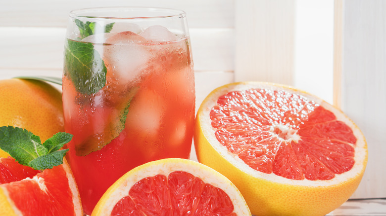 Grapefruit juice and grapefruits