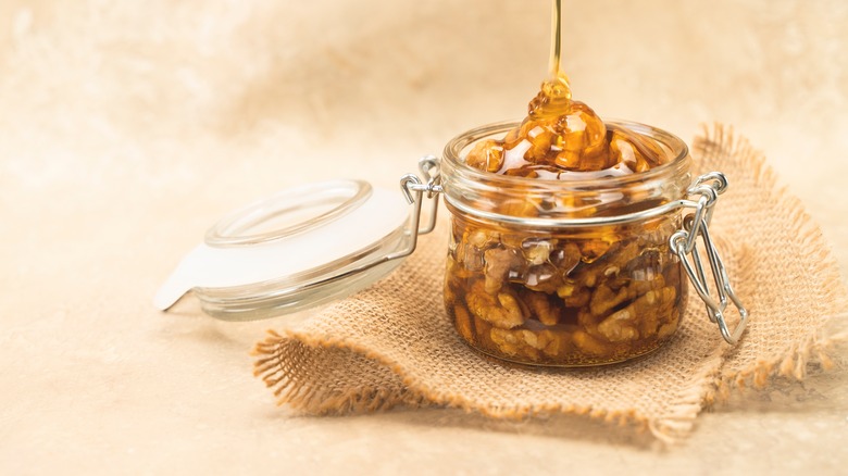 walnuts drenched in honey