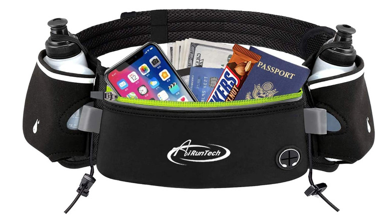 Hydration belt with water bottles