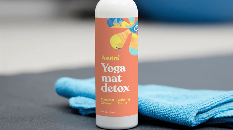 yoga mat spray advertisement