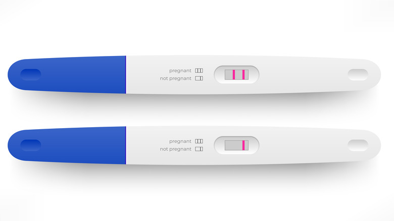 Two pregnancy tests with different results