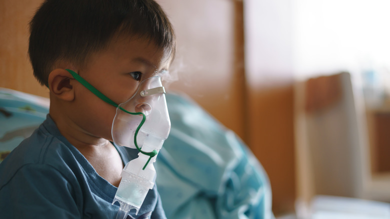 A young child in the hospital