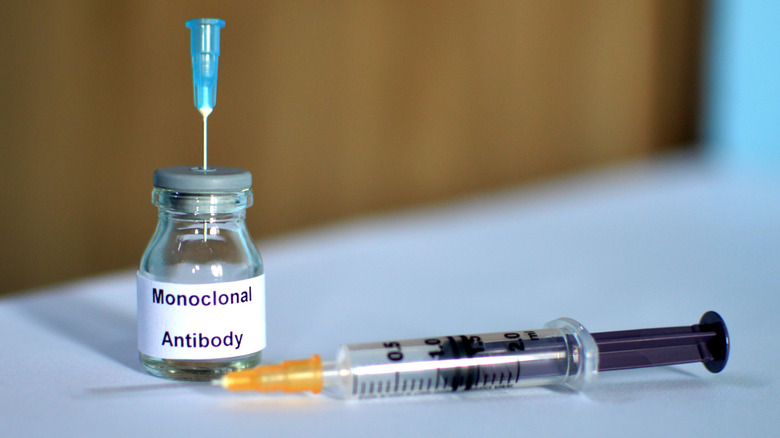 vial with words monoclonal antibodies