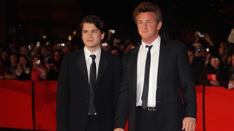 Emile Hirsch and Sean Penn at event for Into the Wild