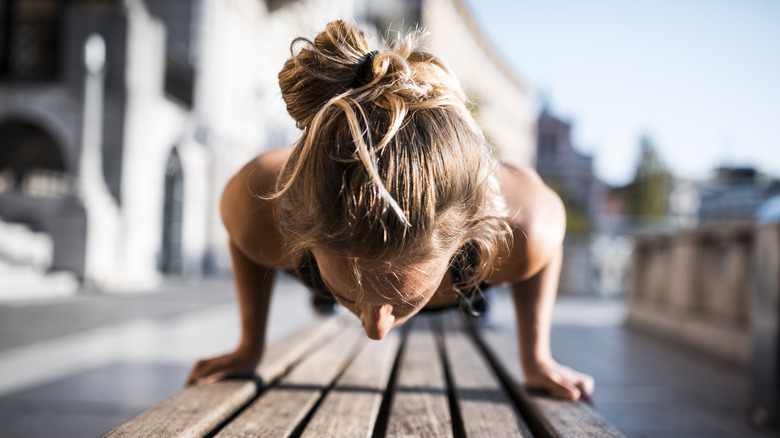 Woman exercising