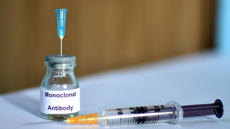 monoclonal antibody with syringe