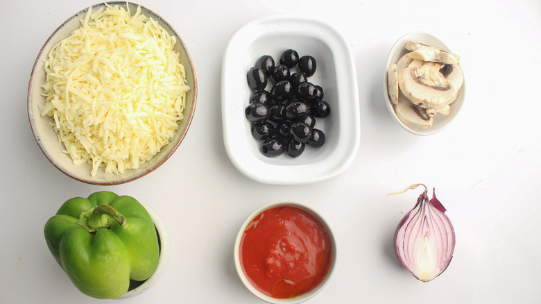 ingredients for air fryer crustless pizza