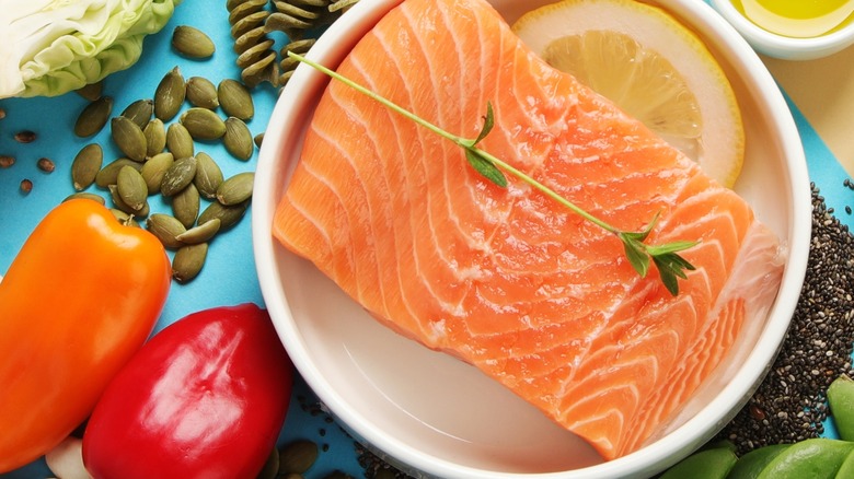 Staple foods of pescatarian diet