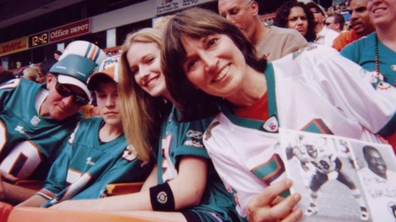 Allyn Rose at a football game with her family