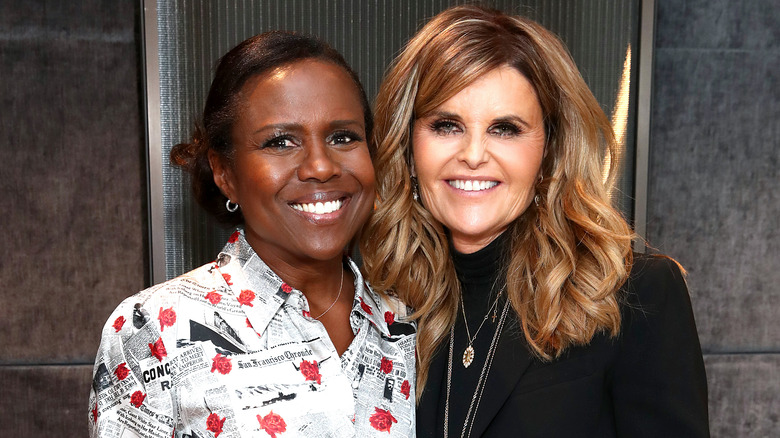 Deborah Roberts (L) and Maria Shriver attend as The Women's Alzheimer's Movement announce the recipients of The 2019 Research Grants