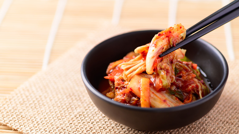 Chopsticks and kimchi