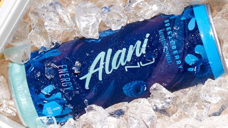 Close up of can of Alani Nu Breeze Berry flavor