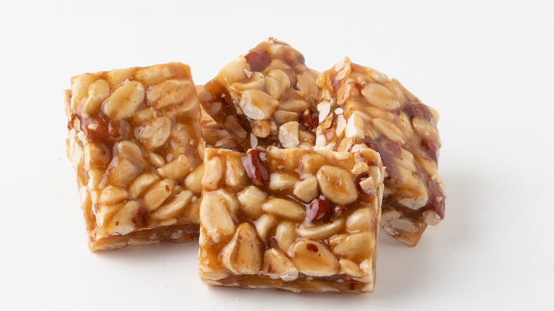 nut bars on a plate