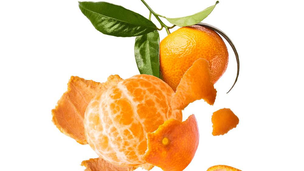 Mandarin orange with peel off