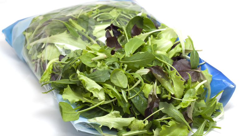 pre-packaged salad mix