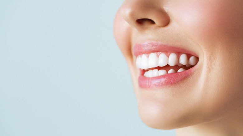 Close up of woman's smile