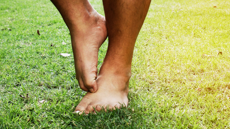 feet on grass