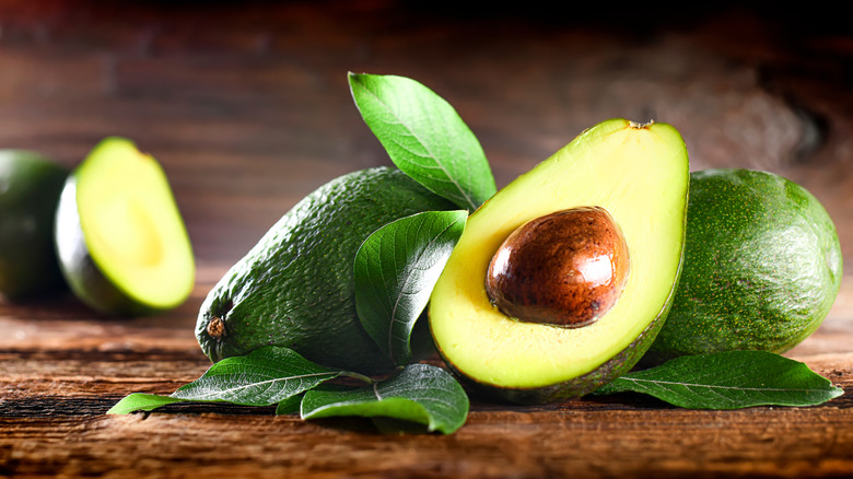 avocado on a counter