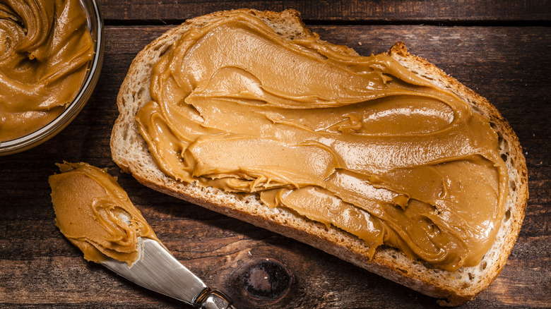 Peanut butter on toast