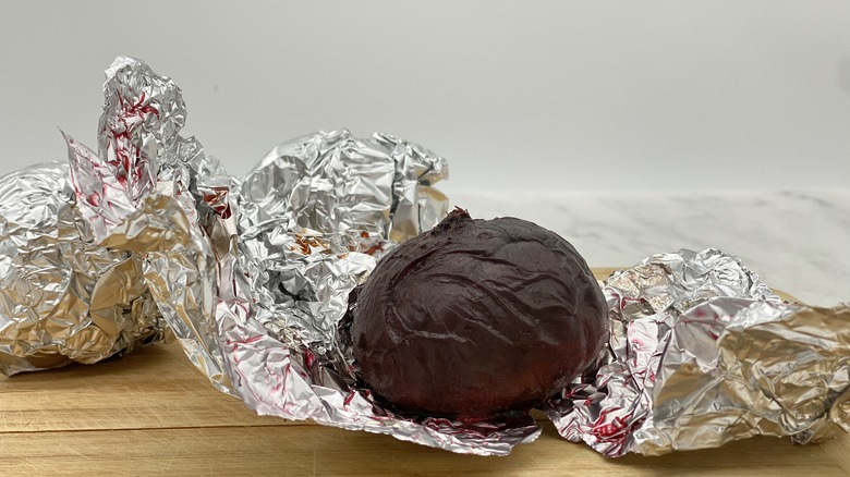 wrapped beets in foil