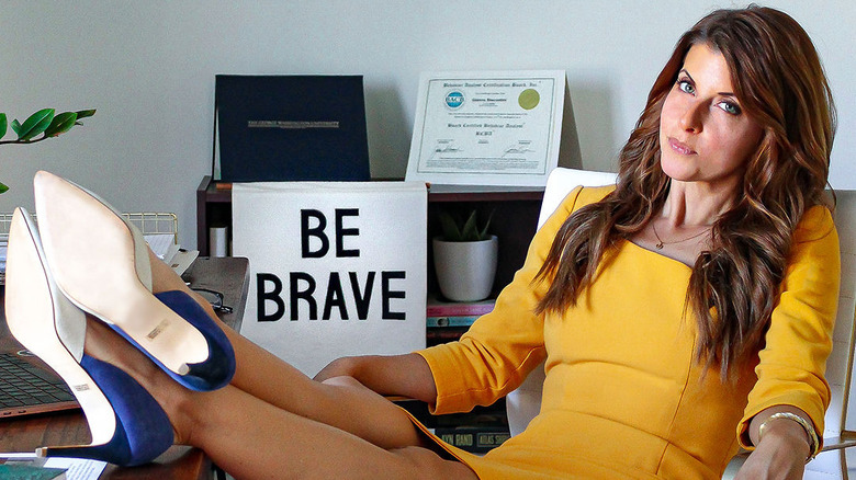 Gianna sitting at her desk