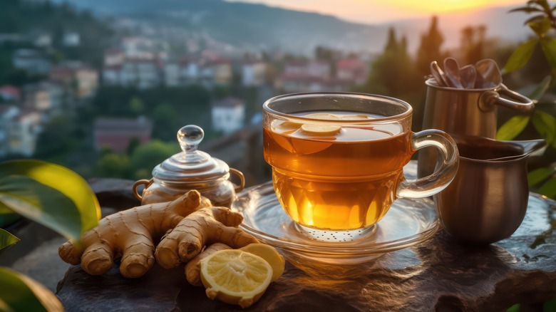 fresh ginger root tea 