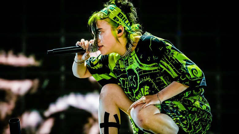 Billie Eilish performing onstage